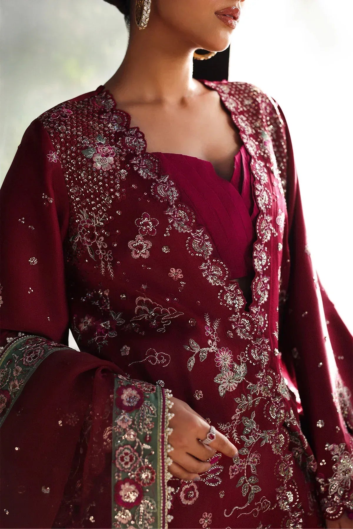 Afrozeh | La Fuchsia 25 | Yalira - Aqsa Fabrics