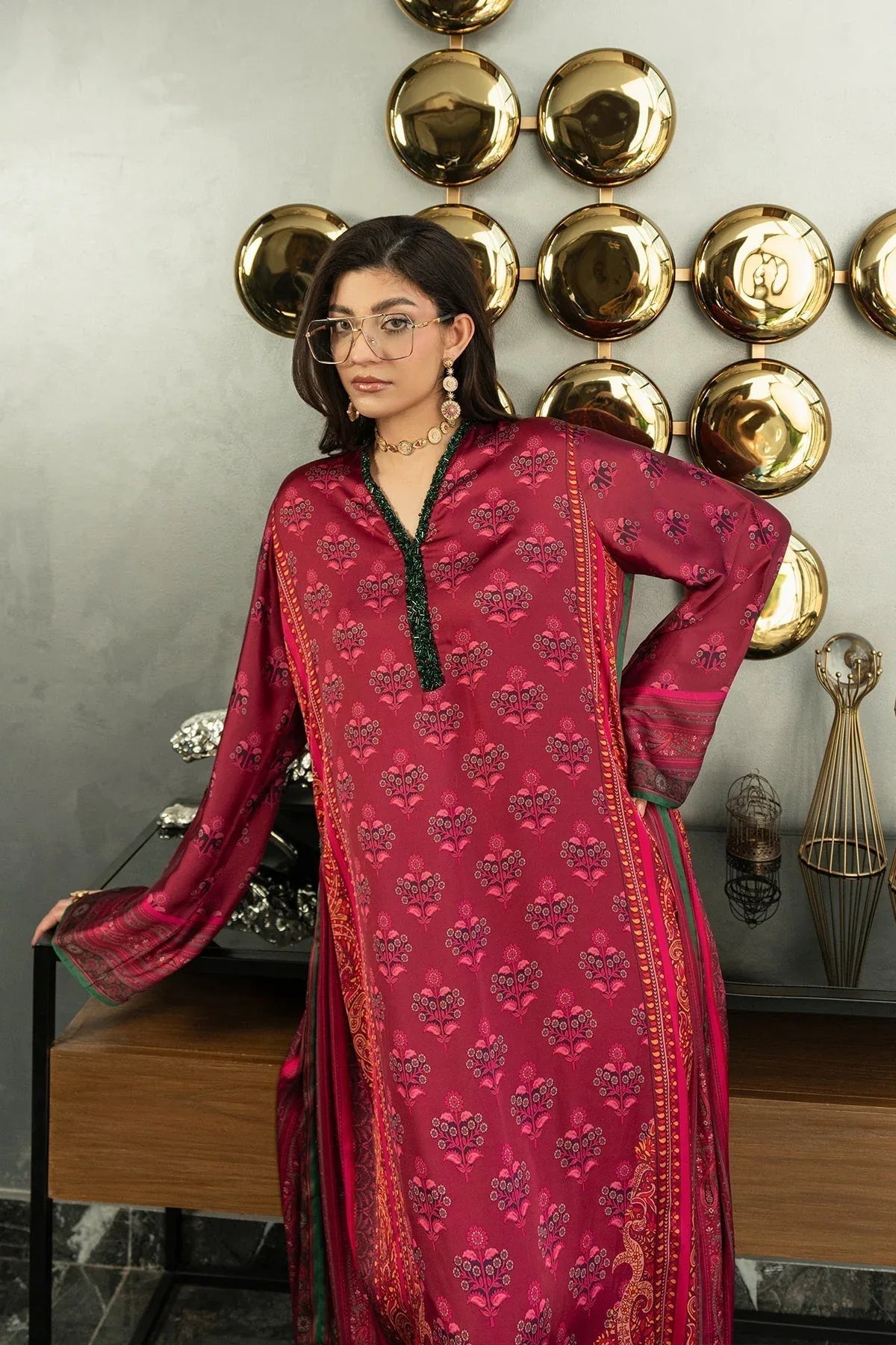 Erum Khan | Eid Edit 25 | Berry Babe - Aqsa Fabrics