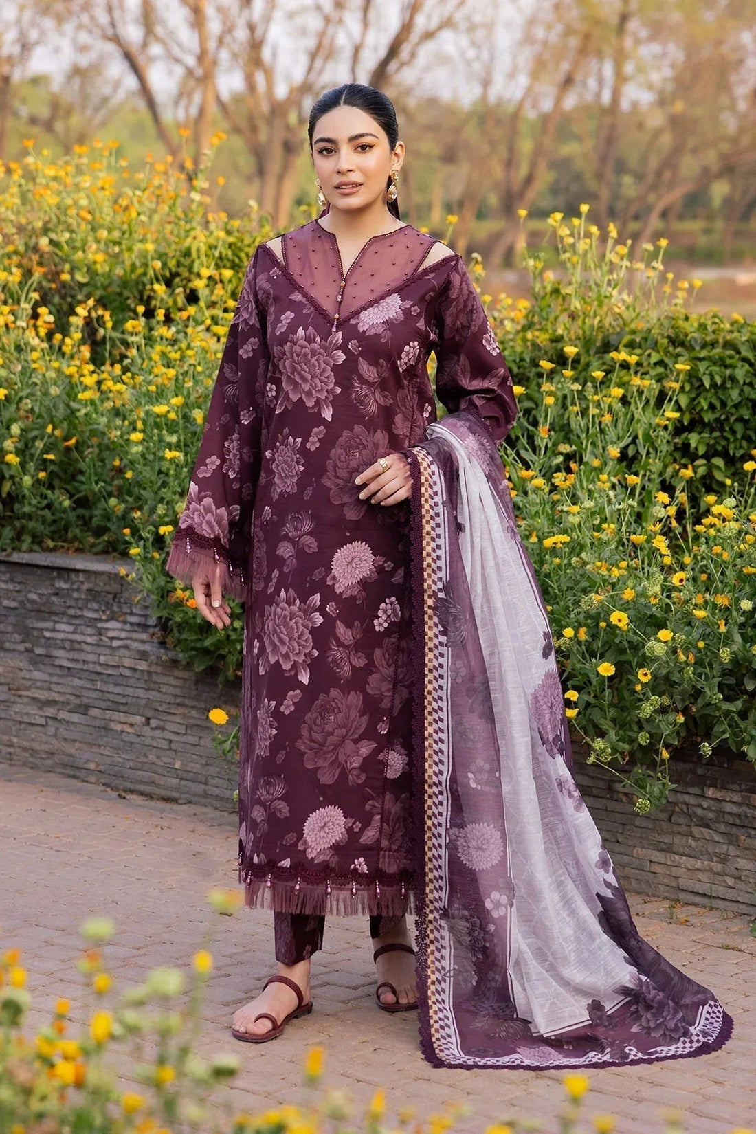 Alizeh | Sheen Lawn Prints 24 | ASTER - Aqsa Fabrics
