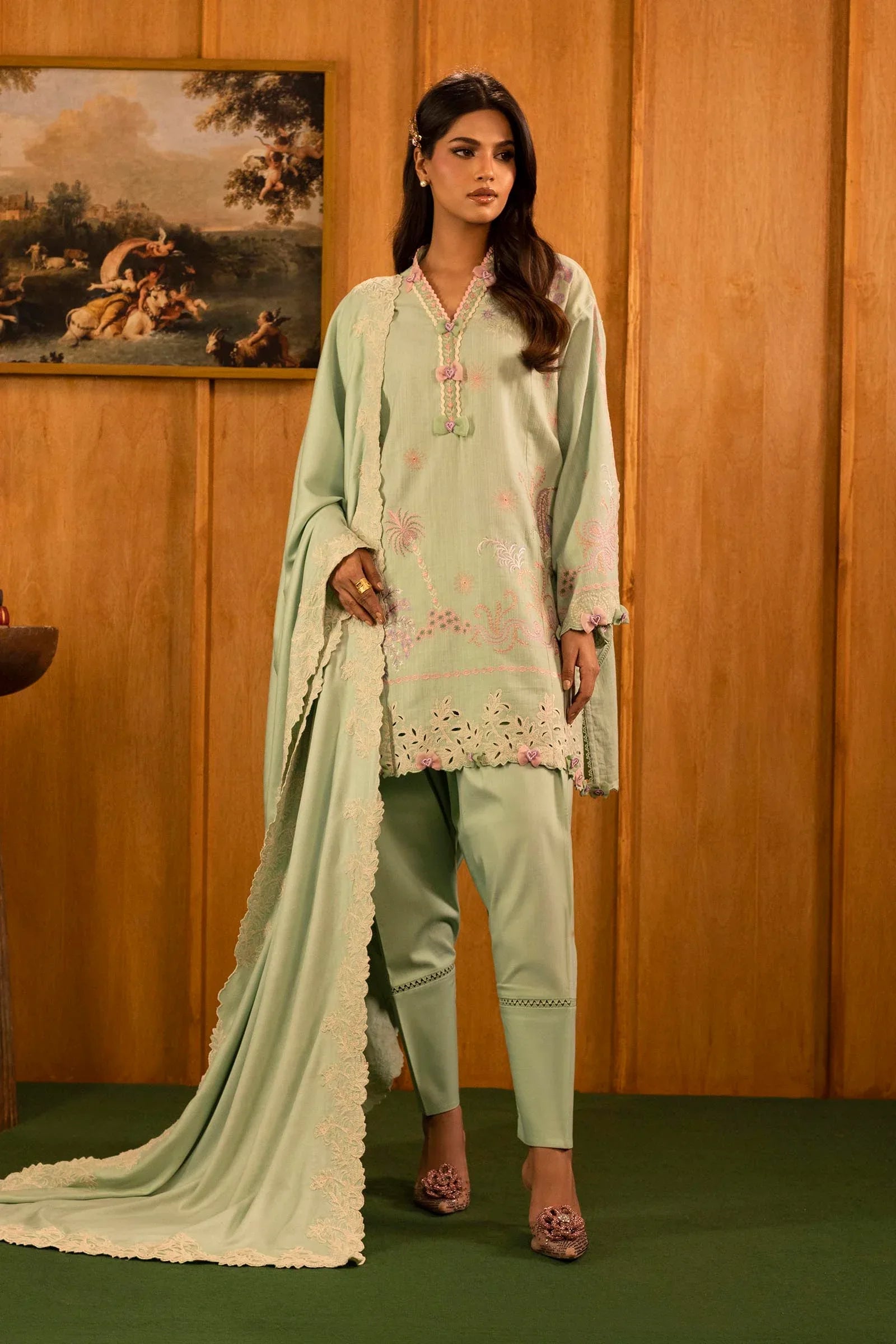 Sana Safinaz | Muzlin Winter 25 | M253-003A - Aqsa Fabrics