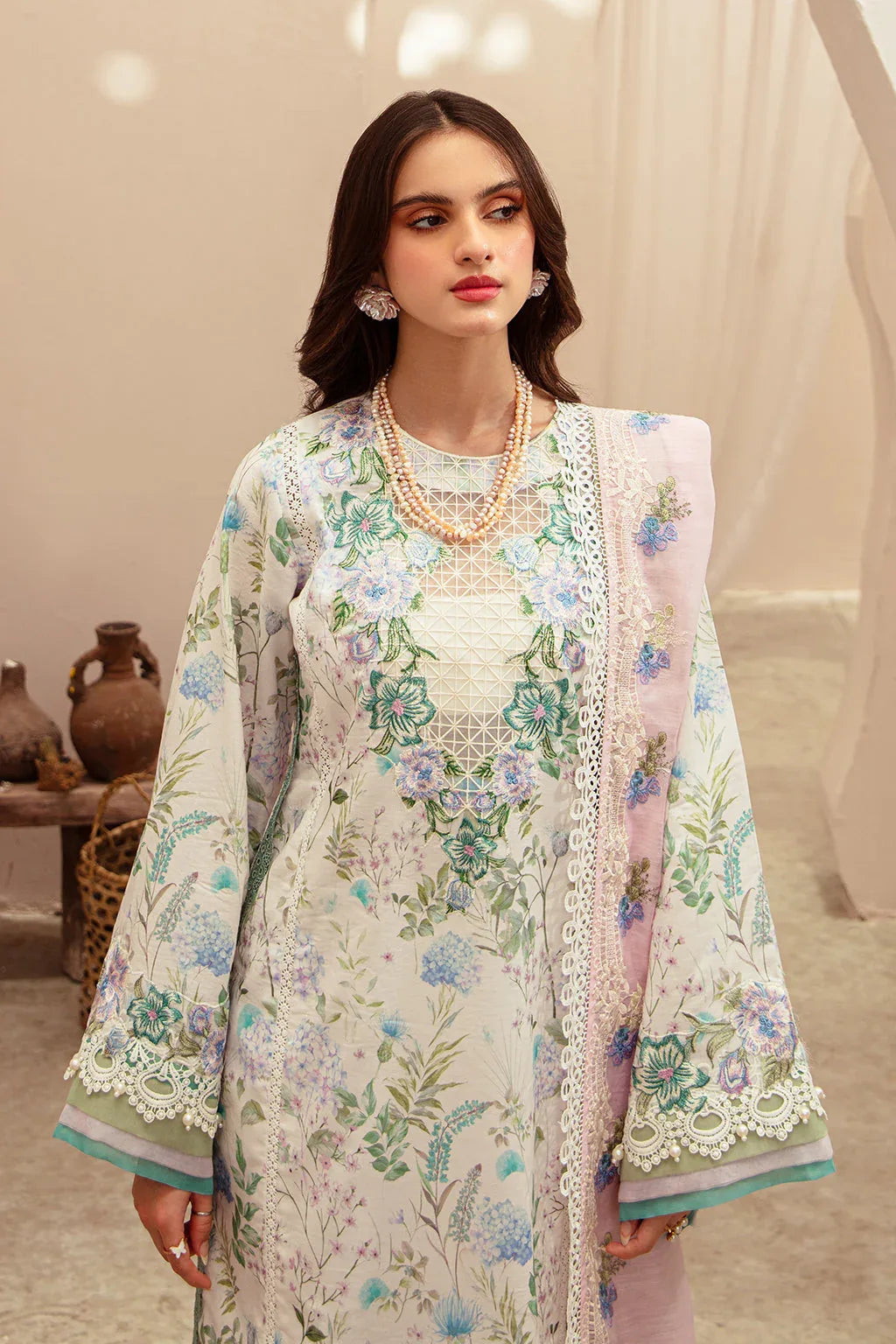 AJR Couture | Alif Affordable Lawn 24 | GLEAM - Aqsa Fabrics
