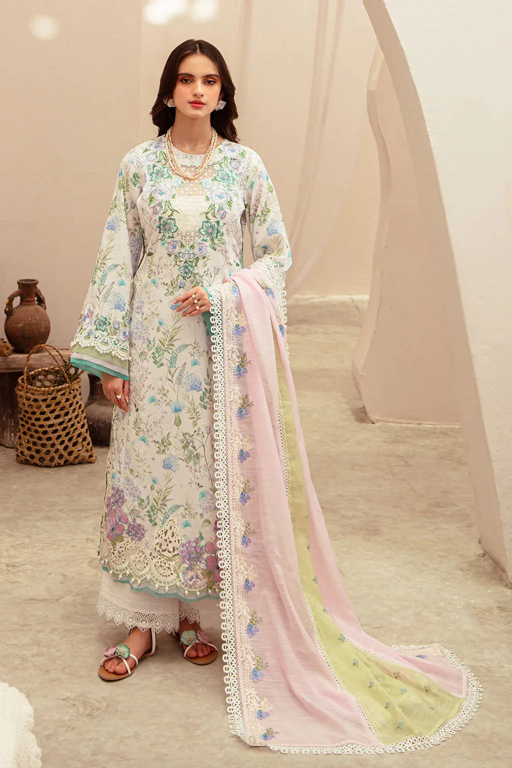 AJR Couture | Alif Affordable Lawn 24 | GLEAM - Aqsa Fabrics