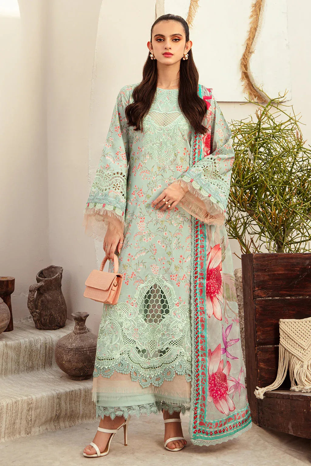 AJR Couture | Alif Affordable Lawn 24 | MISTY MORNING - Aqsa Fabrics