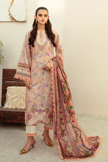 AJR Couture | Alif Affordable Lawn 24 | CORAL BLUSH - Aqsa Fabrics
