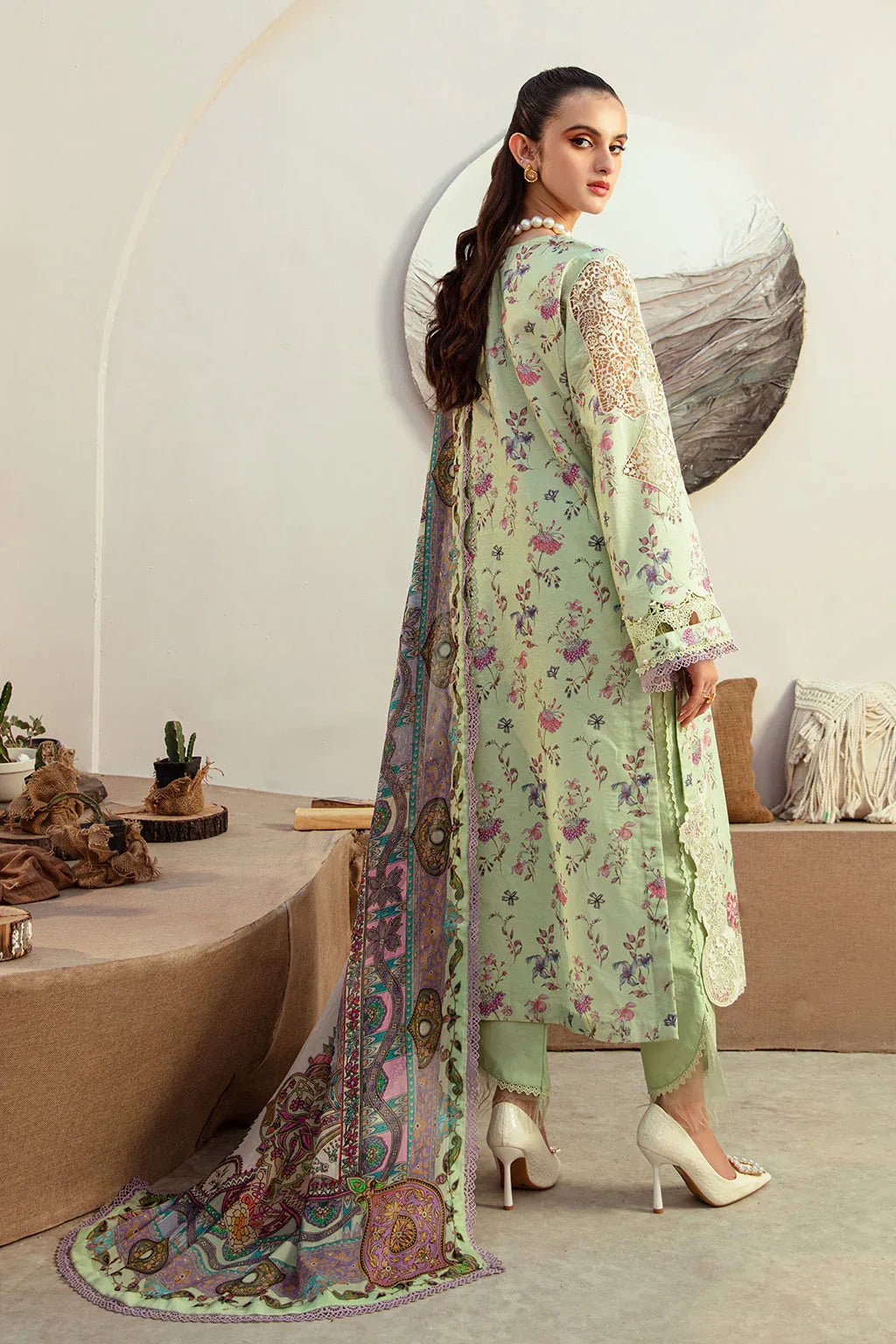 AJR Couture | Alif Affordable Lawn 24 | MINT MAGIC - Aqsa Fabrics