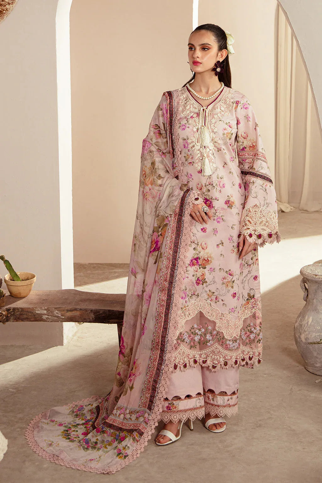 AJR Couture | Alif Affordable Lawn 24 | ROSELLA - Aqsa Fabrics