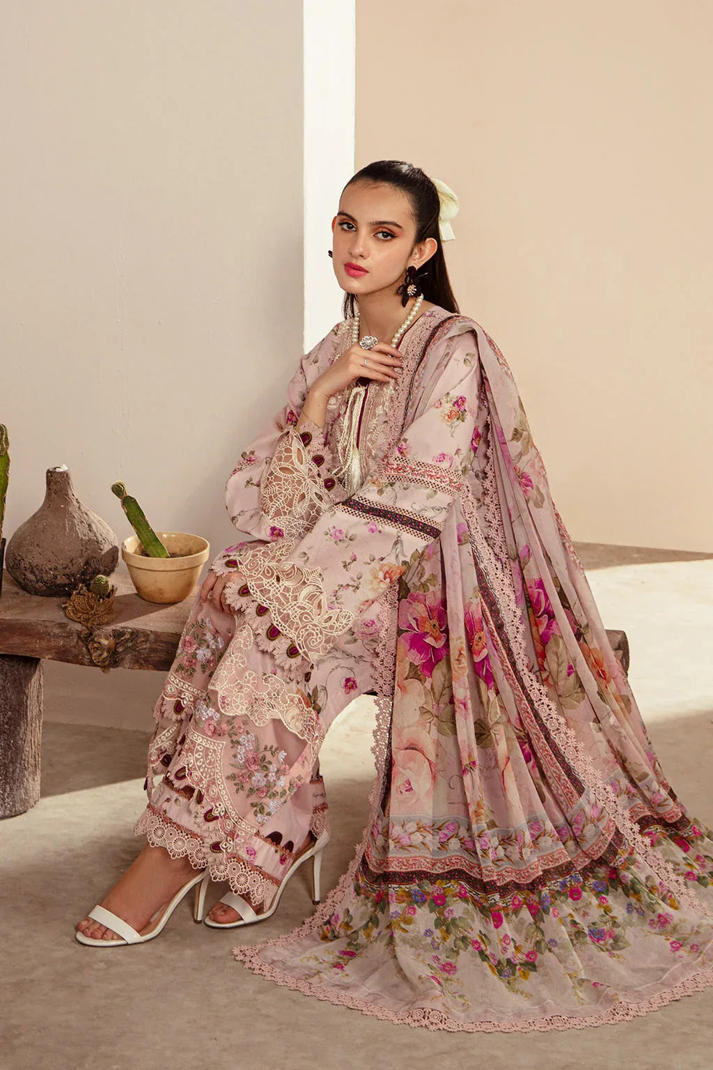 AJR Couture | Alif Affordable Lawn 24 | ROSELLA - Aqsa Fabrics