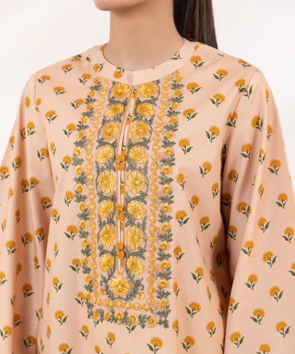 Sapphire | Intermix 2024 | Cambric Suit S-06 - Aqsa Fabrics