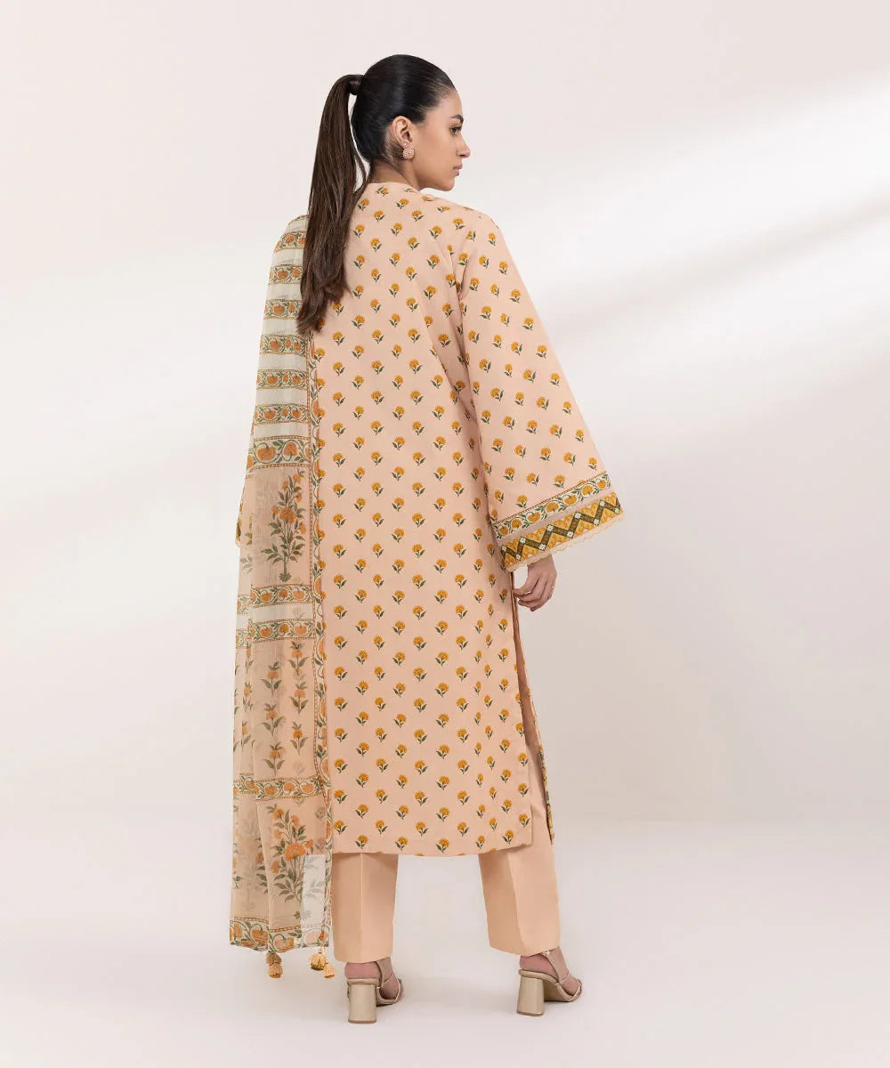Sapphire | Intermix 2024 | Cambric Suit S-06 - Aqsa Fabrics