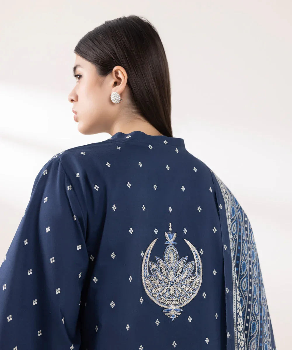 Sapphire | Intermix 2024 | Cambric Suit S-38 - Aqsa Fabrics