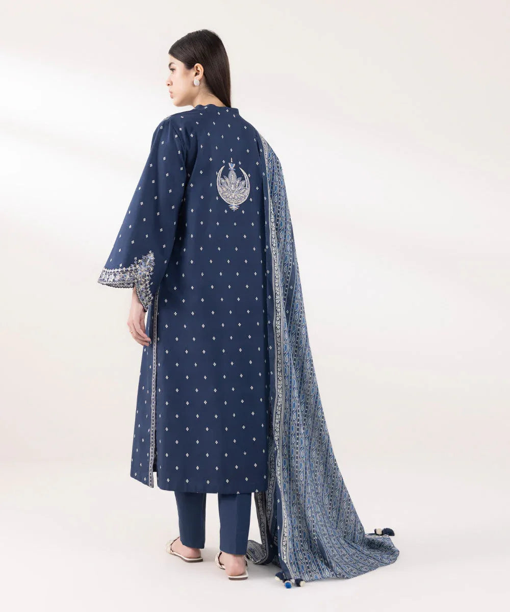 Sapphire | Intermix 2024 | Cambric Suit S-38 - Aqsa Fabrics