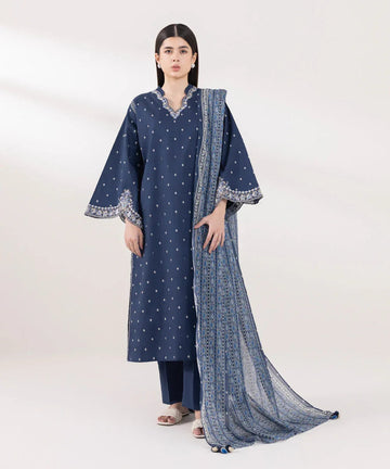 Sapphire | Intermix 2024 | Cambric Suit S-38 - Aqsa Fabrics