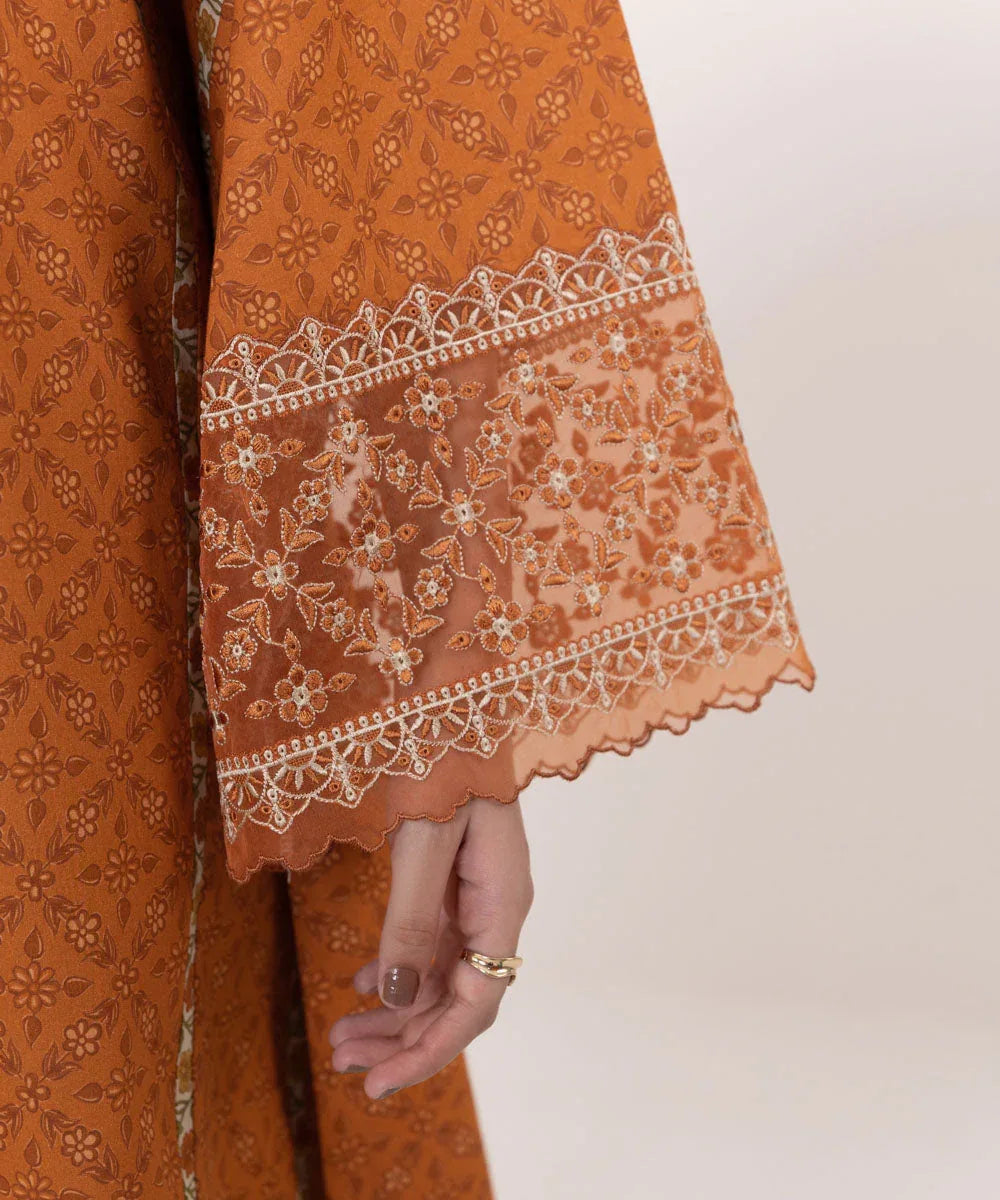 Sapphire | Intermix 2024 | Cambric Suit S-07 - Aqsa Fabrics