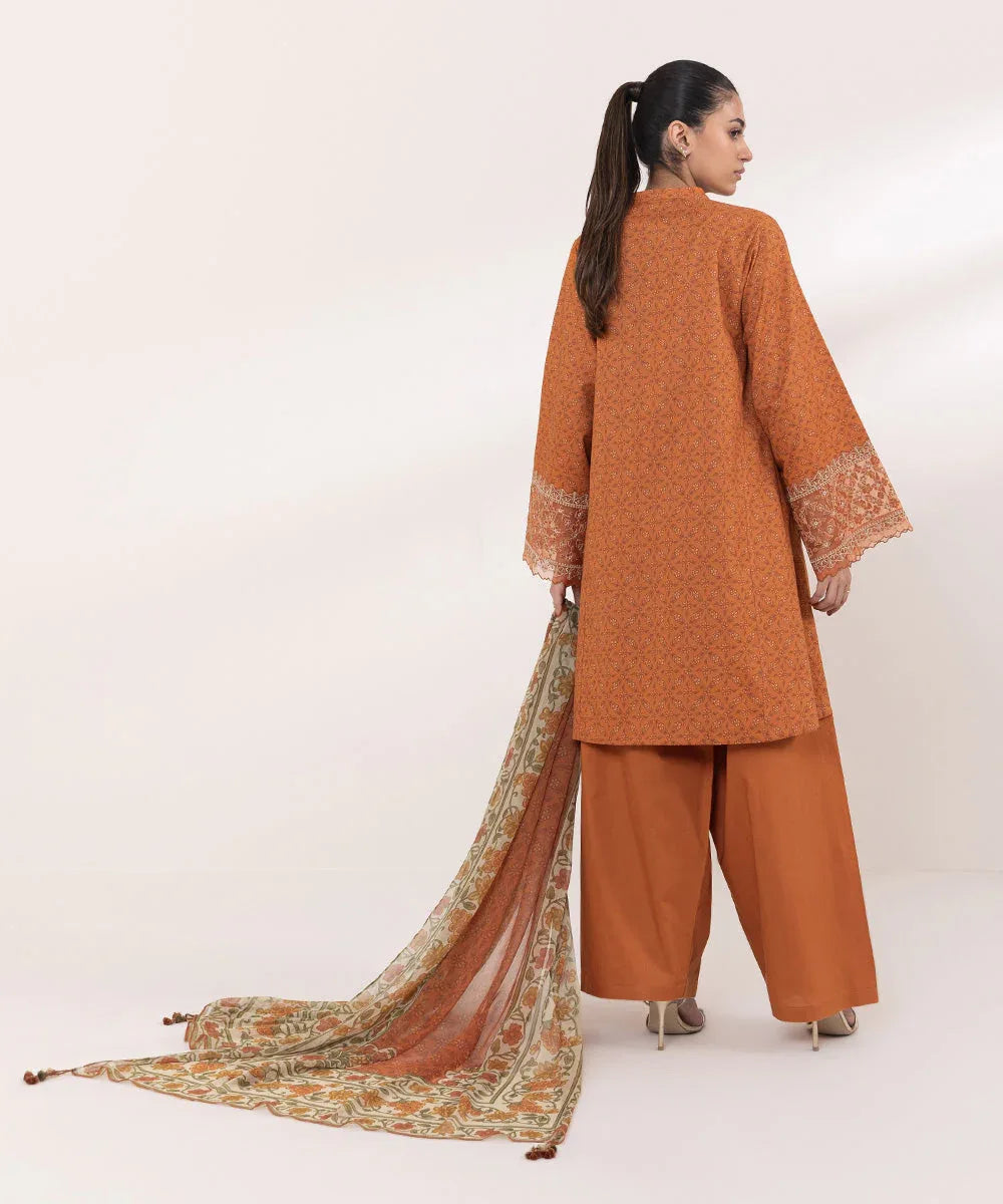 Sapphire | Intermix 2024 | Cambric Suit S-07 - Aqsa Fabrics