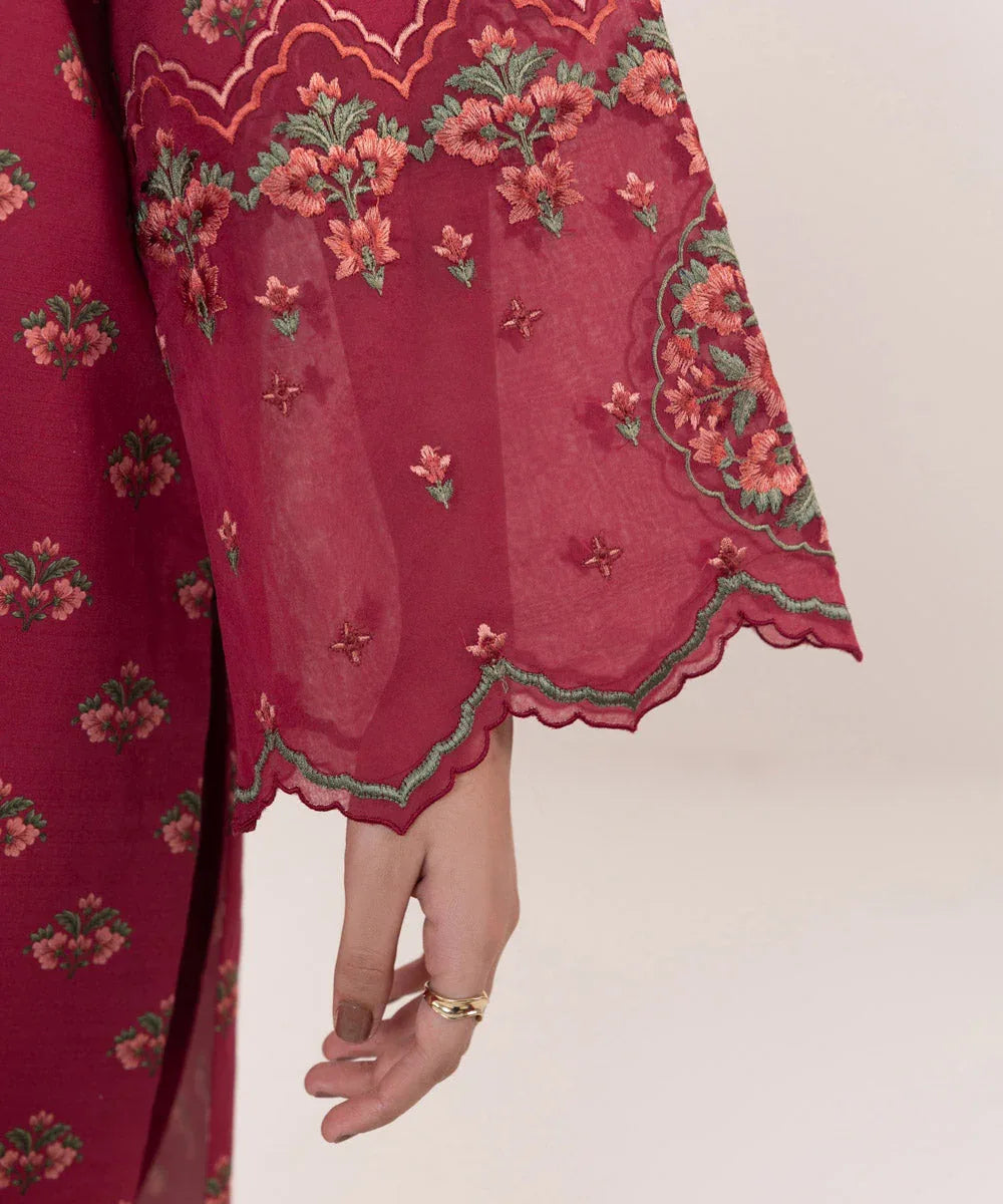 Sapphire | Intermix 2024 | Cambric Suit S-08 - Aqsa Fabrics