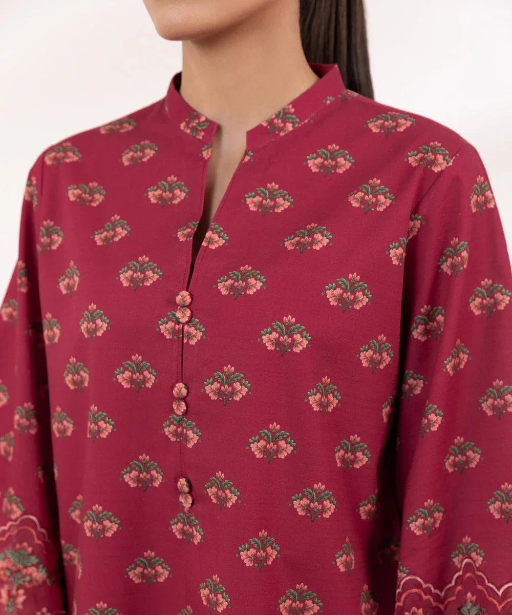 Sapphire | Intermix 2024 | Cambric Suit S-08 - Aqsa Fabrics