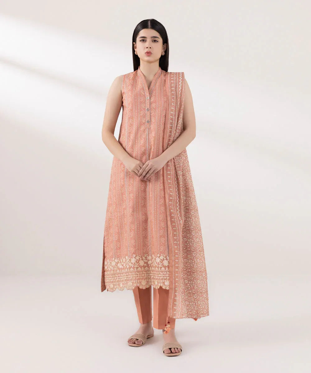 Sapphire | Intermix 2024 | Cambric Suit S-39 - Aqsa Fabrics