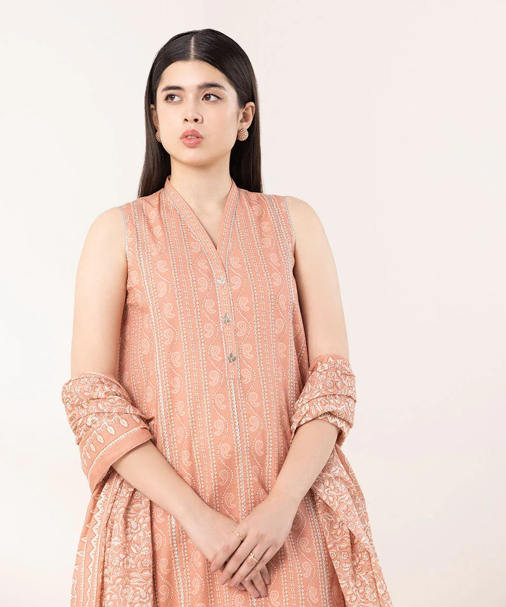 Sapphire | Intermix 2024 | Cambric Suit S-39 - Aqsa Fabrics