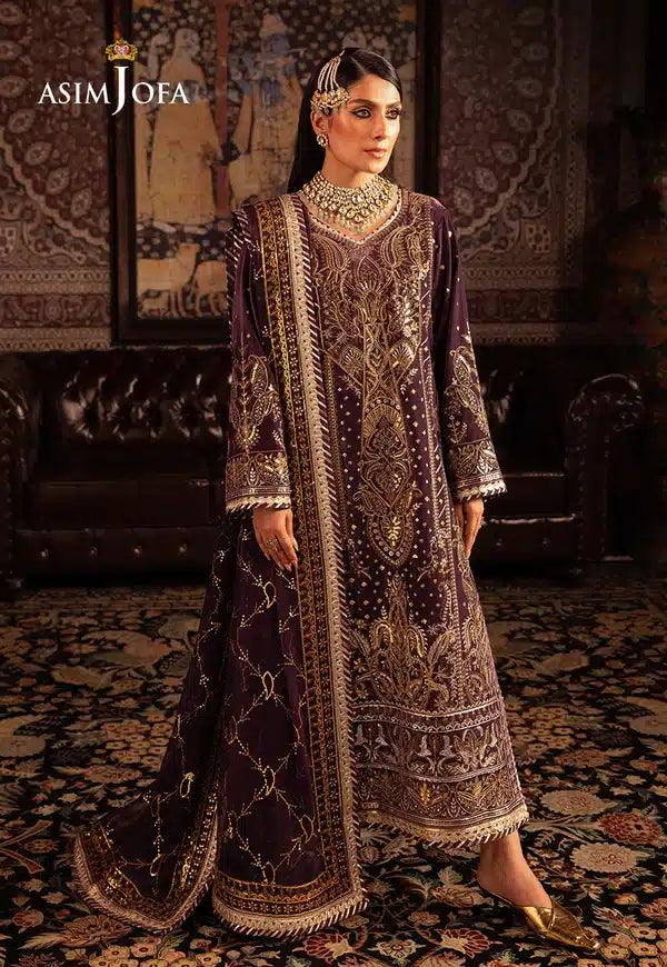 Asim Jofa | Makhmal Wedding Velvet 23 | AJMM-06 - Aqsa Fabrics