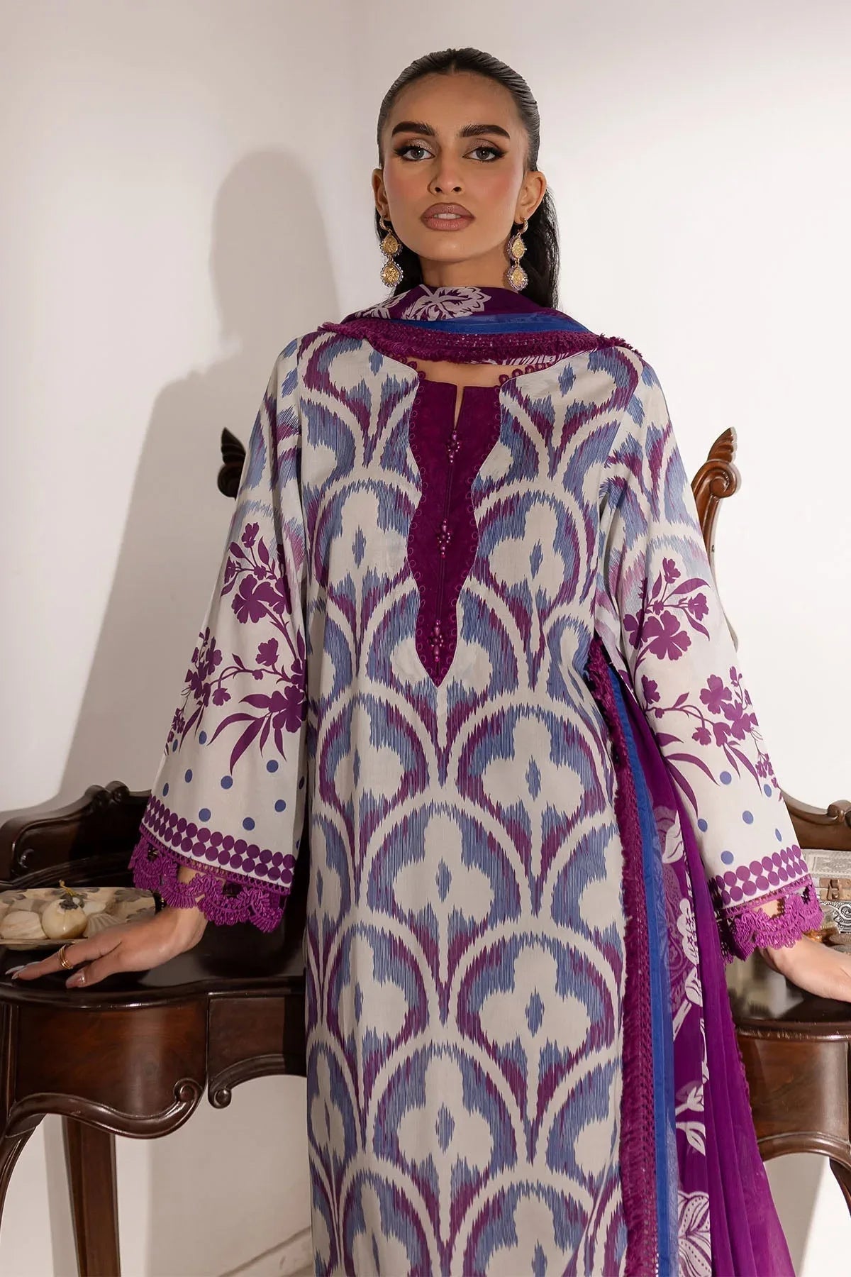 Nureh | Printed Lawn 25 | SP-147 - Aqsa Fabrics