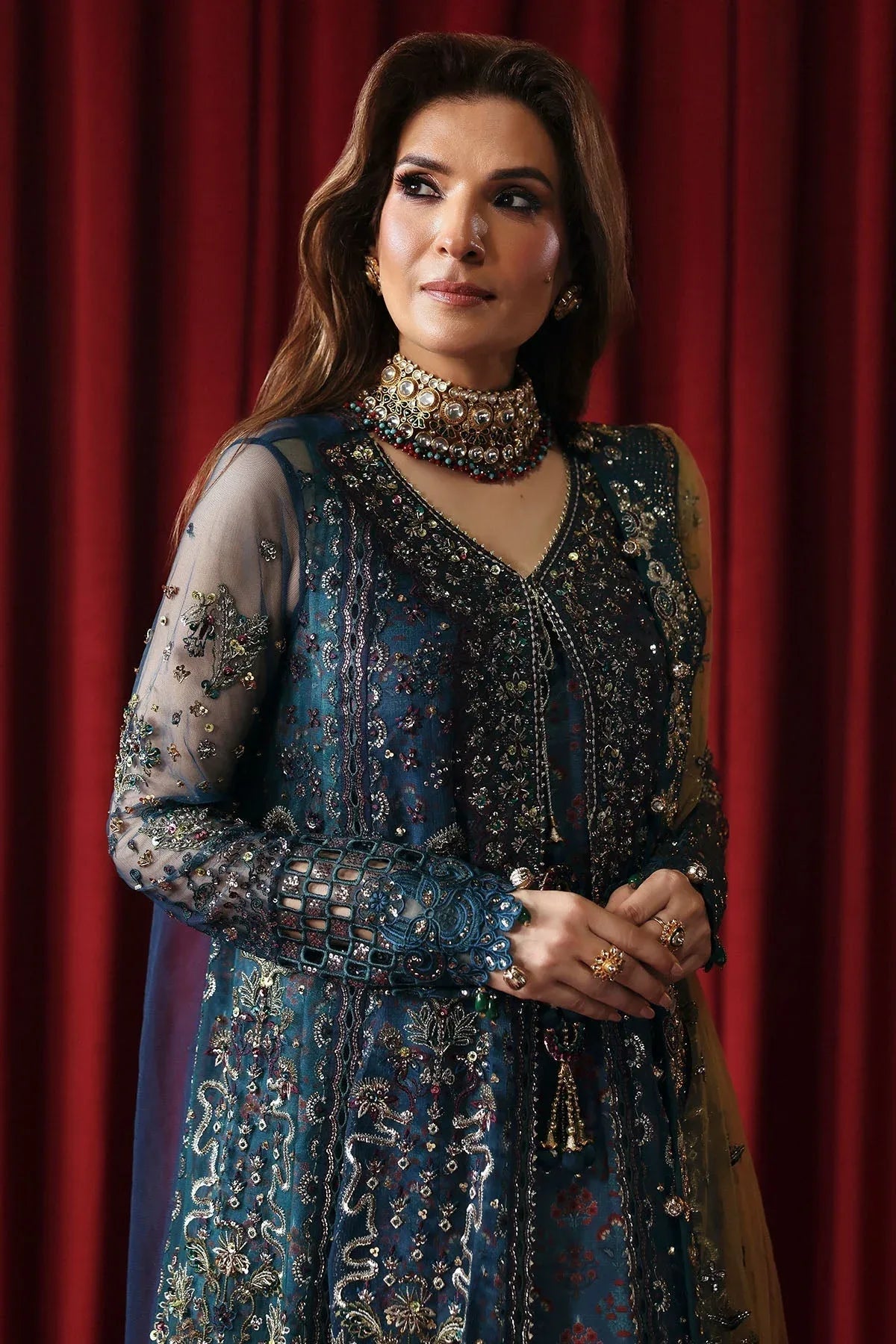 Nureh | Jhoomro 25' | NL-84 Resham - Aqsa Fabrics