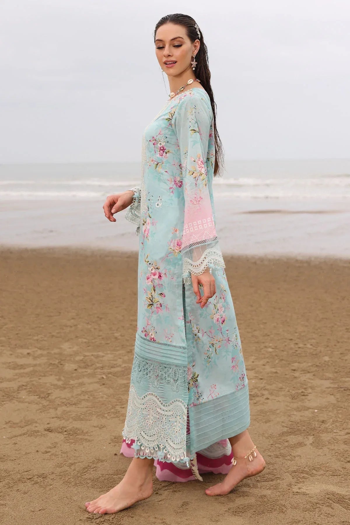 Nureh | Gardenia Embroidered Lawn 25 | NSG-173 - Aqsa Fabrics