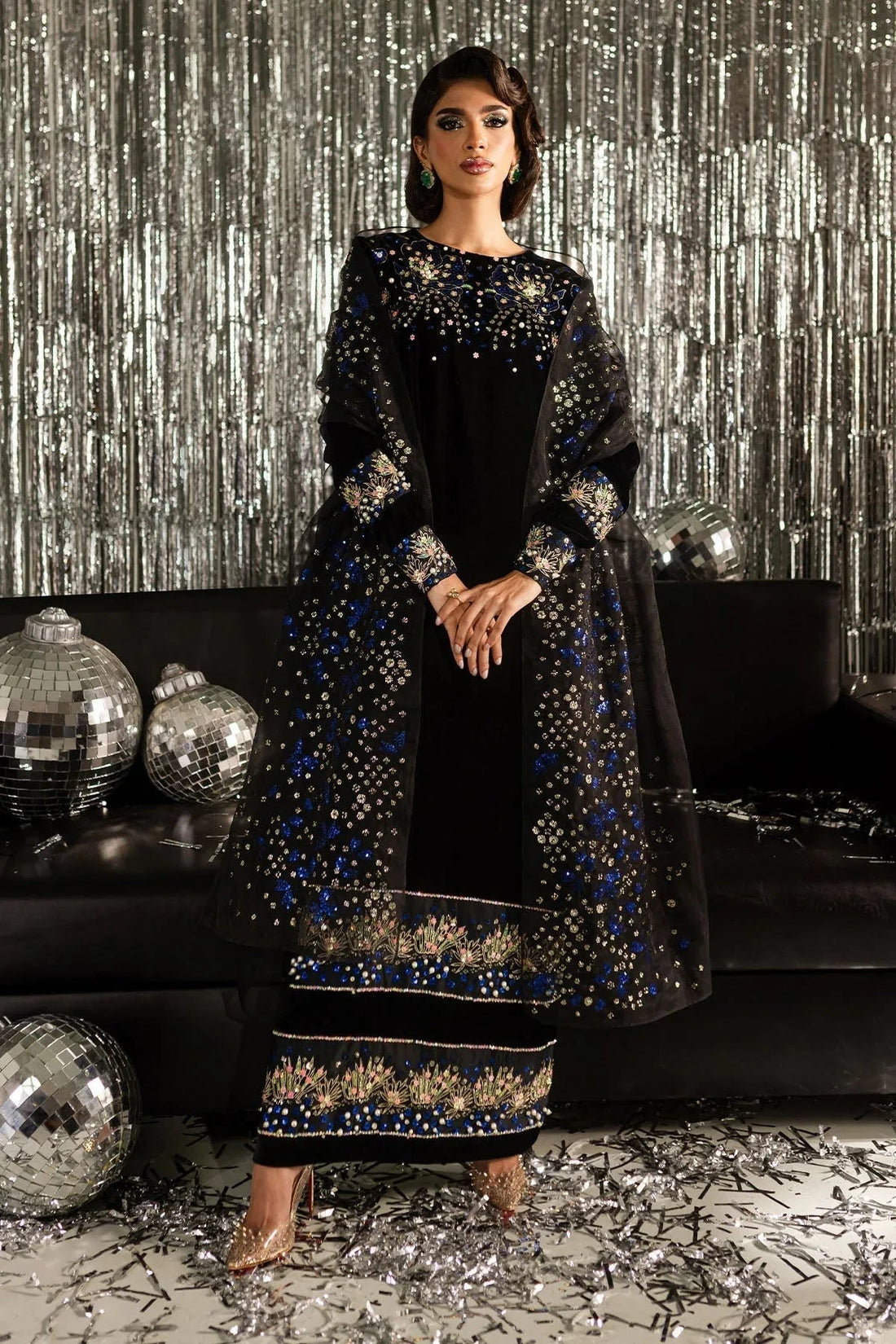 Nureh | Tiny Twinkles |  Moonbeam TW-08 - Aqsa Fabrics