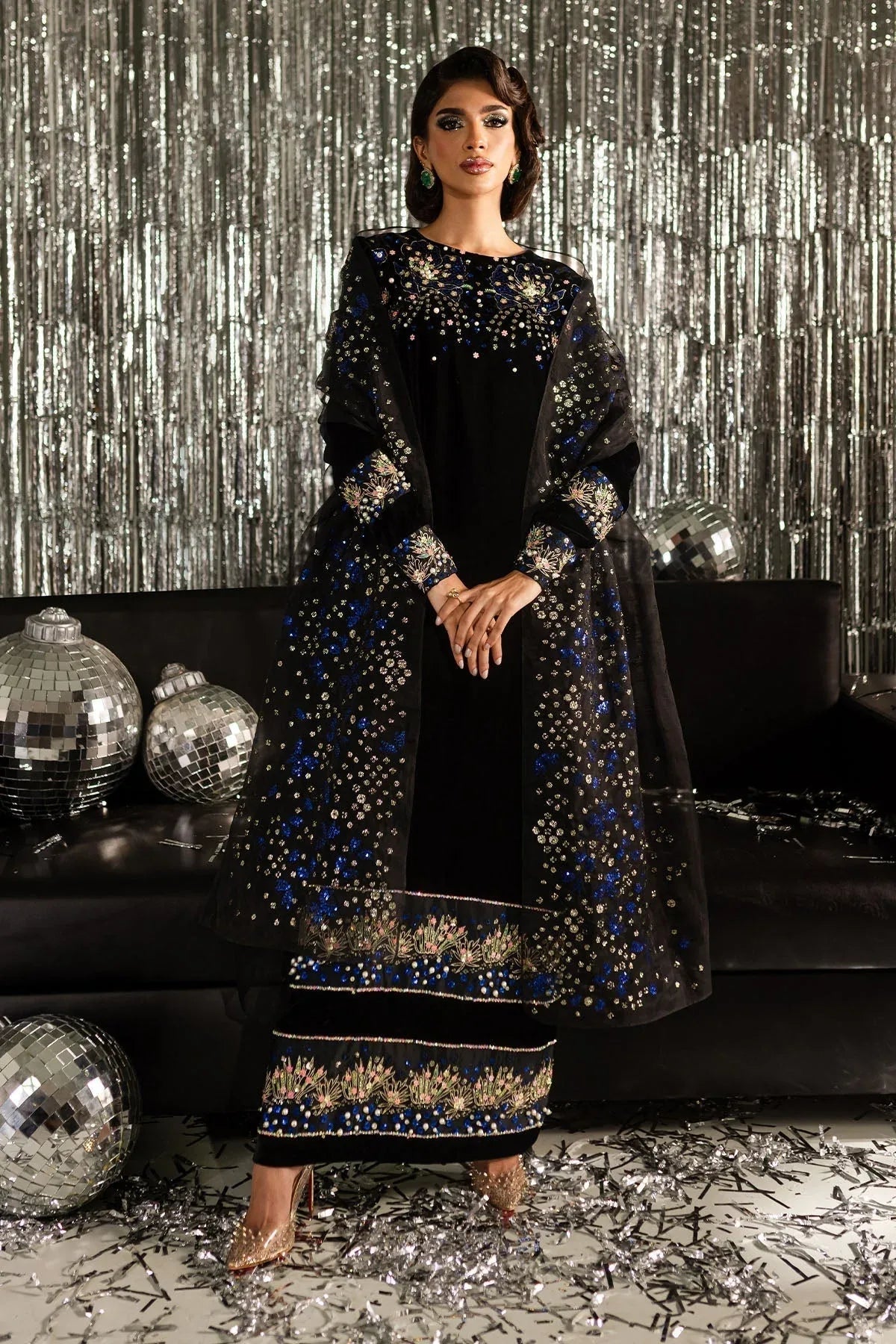 Nureh | Tiny Twinkles |  Moonbeam TW-08 - Aqsa Fabrics