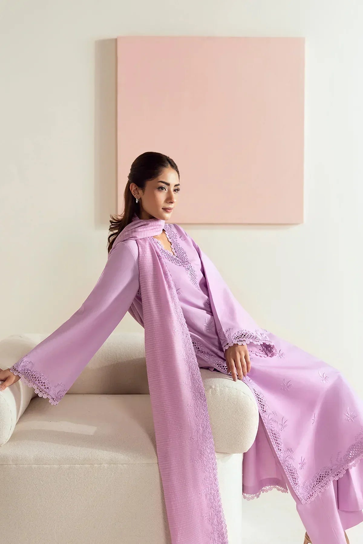 Afrozeh | Basic Pret 25 | Rosé Berry - Aqsa Fabrics