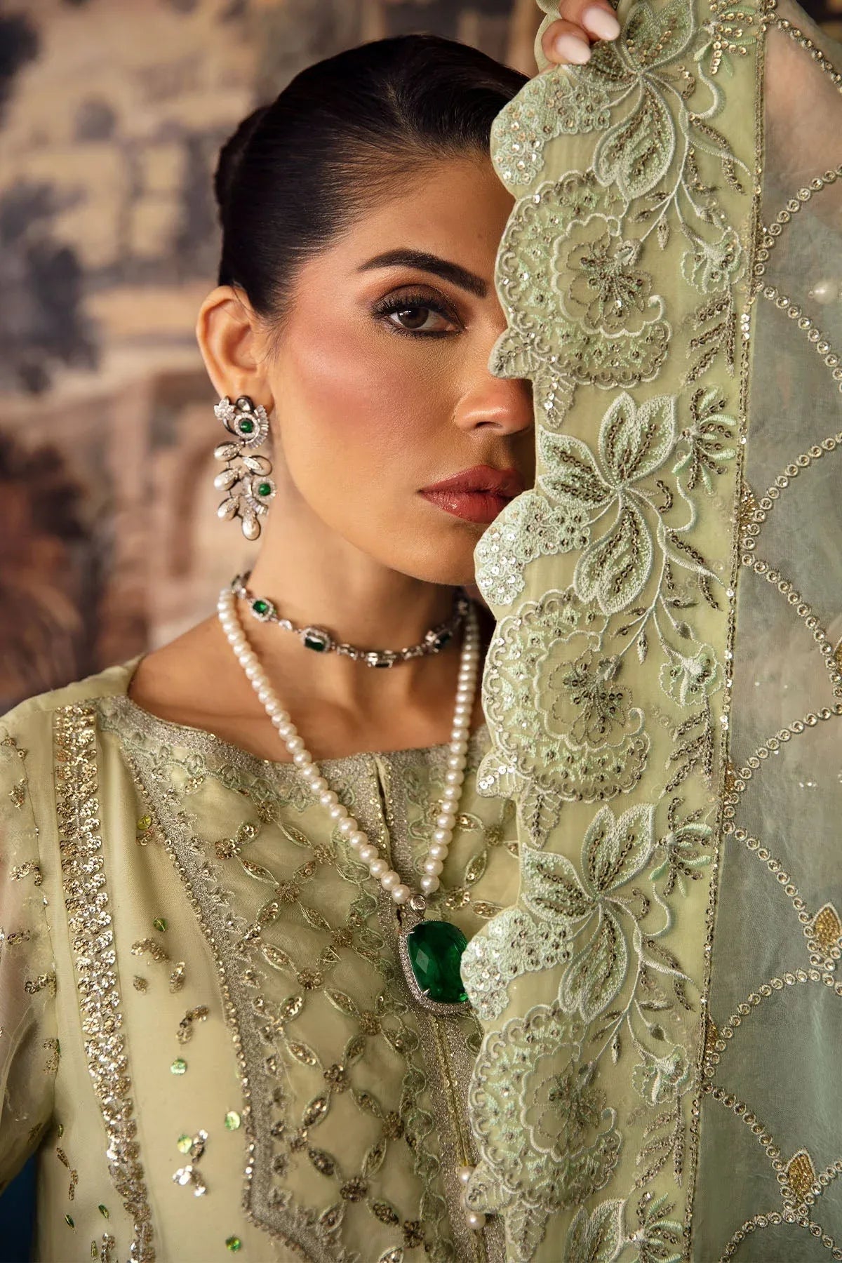 Nureh | Elanora Formal 24 | NEL-50-Meadow - Aqsa Fabrics