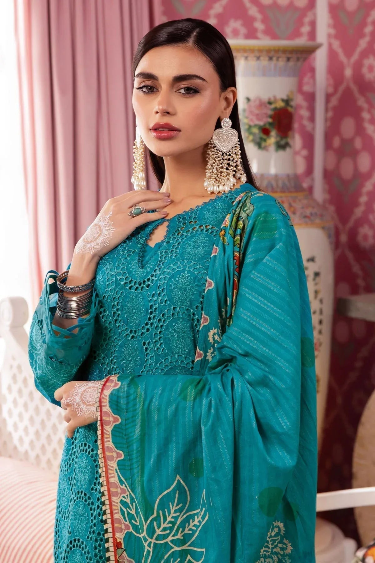 Nureh | Maya Lawn | NS-108 - Aqsa Fabrics