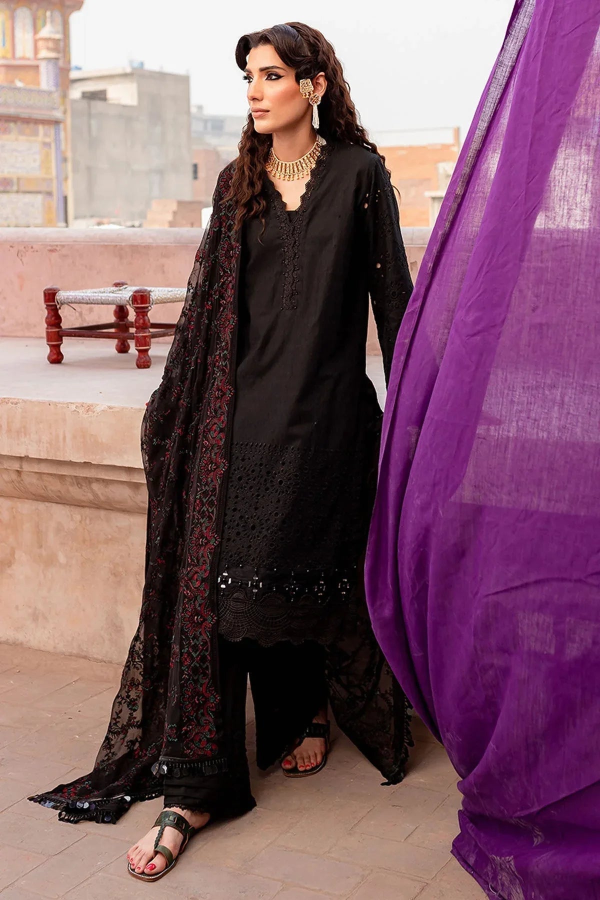 Nureh | Lawn Jacquard | NS-80 - Aqsa Fabrics