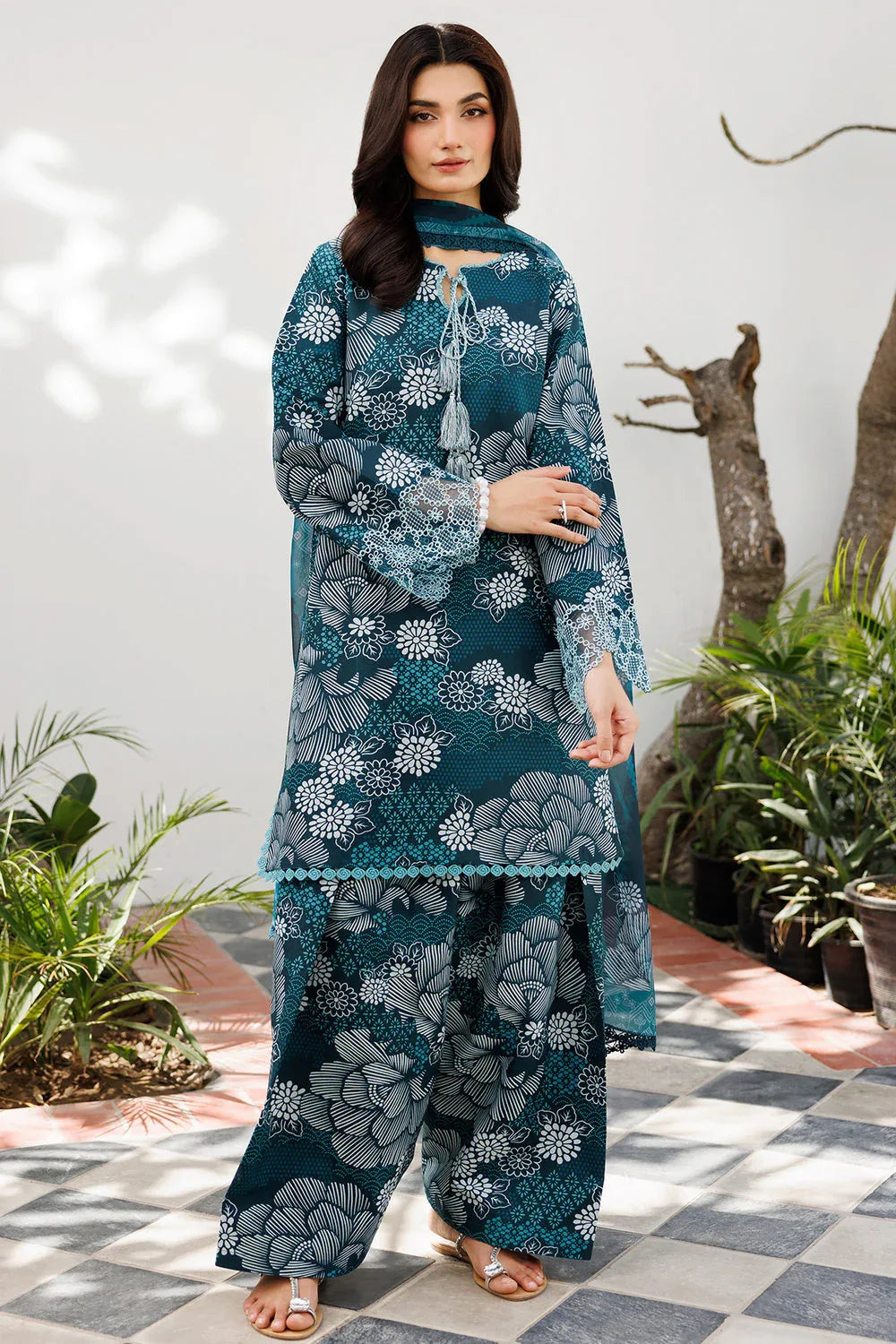 Farasha | Printed Essentials | Twilight Dew - Aqsa Fabrics