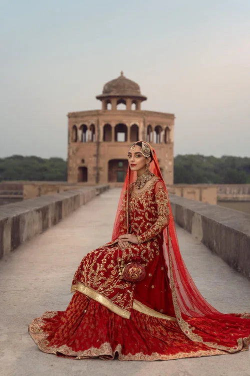 Maya | Wedding Formal Ulfat | SURKH - Aqsa Fabrics