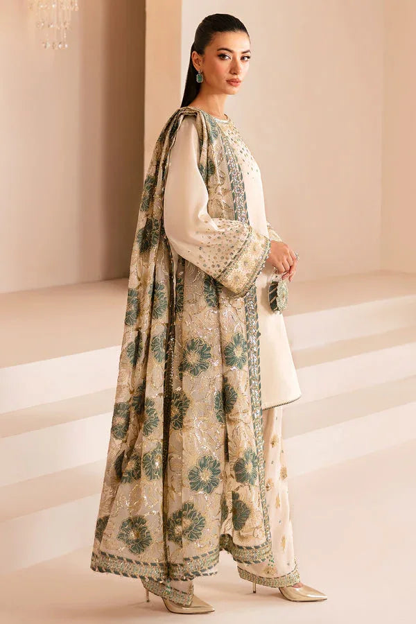 Jazmin | Formals Collection | Raw Silk UR-7039 - Aqsa Fabrics