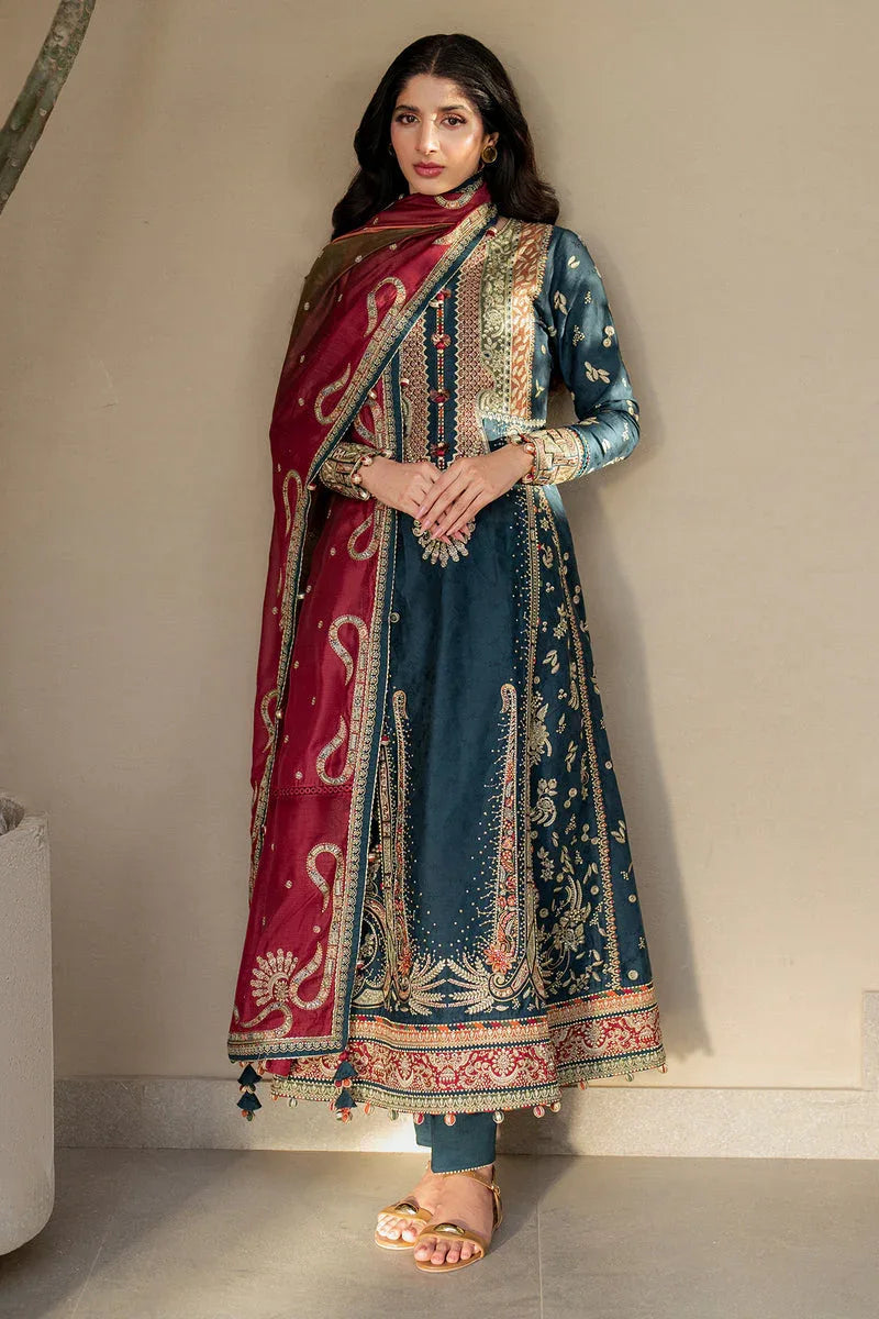 Jazmin | Shahkaar Luxury Lawn 25 | SL25-D3 - Aqsa Fabrics