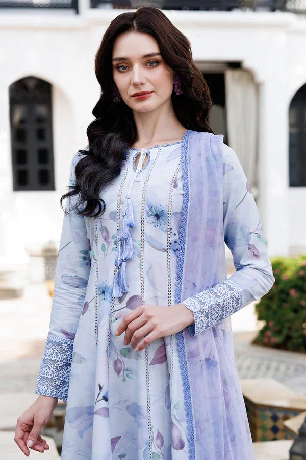 Farasha | Printed Essentials | Sky Breeze - Aqsa Fabrics
