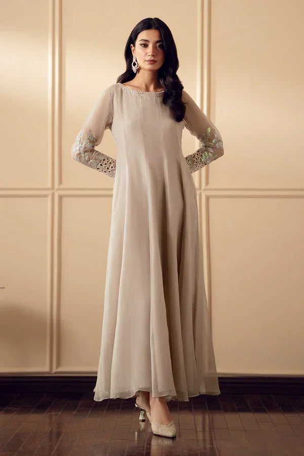 Baroque | Luxury Pret 25 | EMBROIDERED CHIFFON PR-893 - Aqsa Fabrics