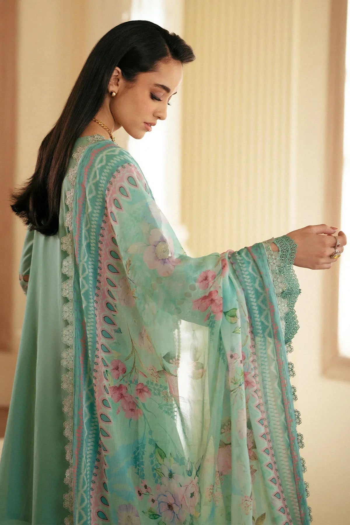 Nureh | Maya Lawn | NS-144 - Aqsa Fabrics