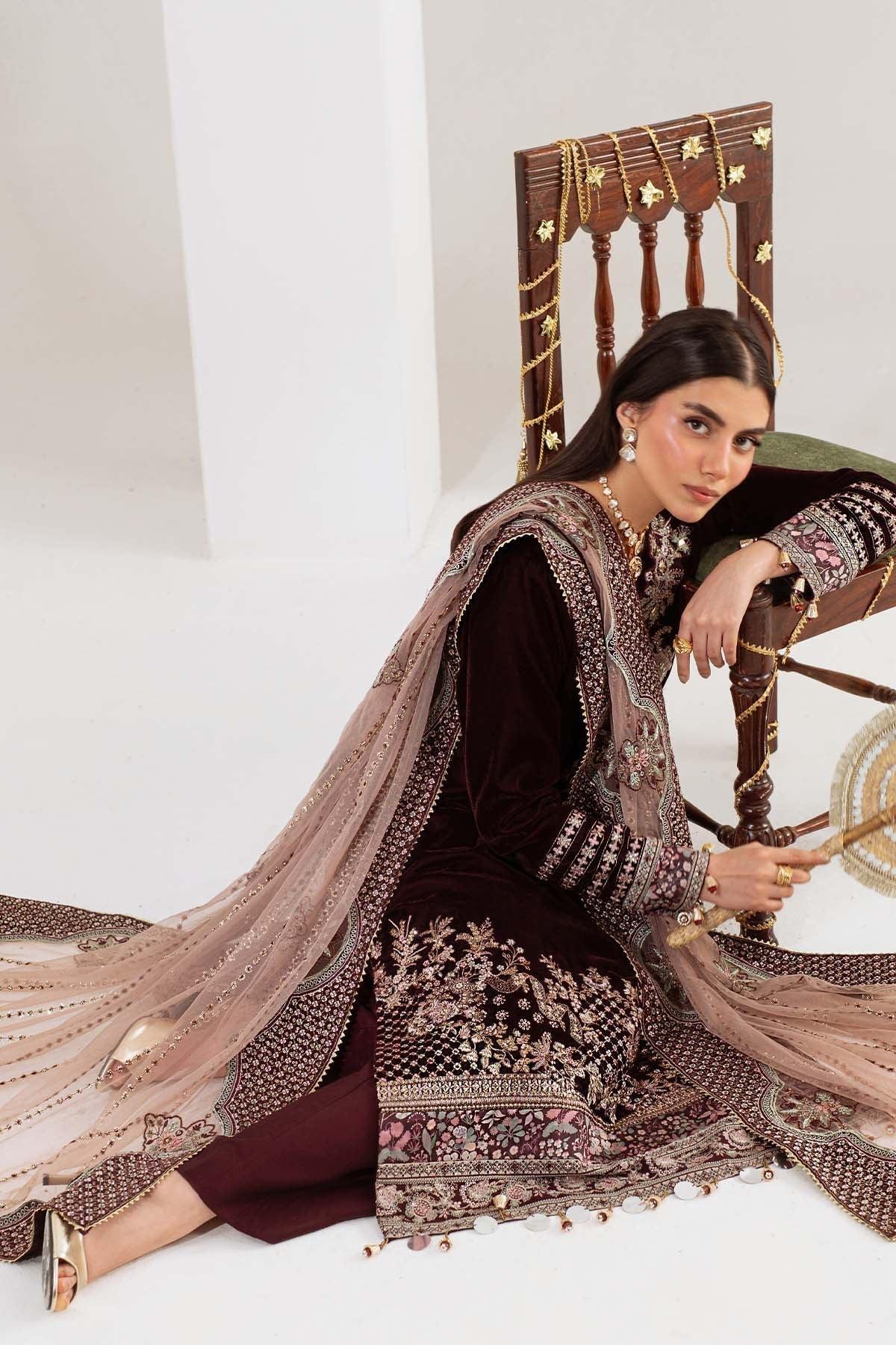 Nureh | Maya Velvet | NW-110 - Aqsa Fabrics