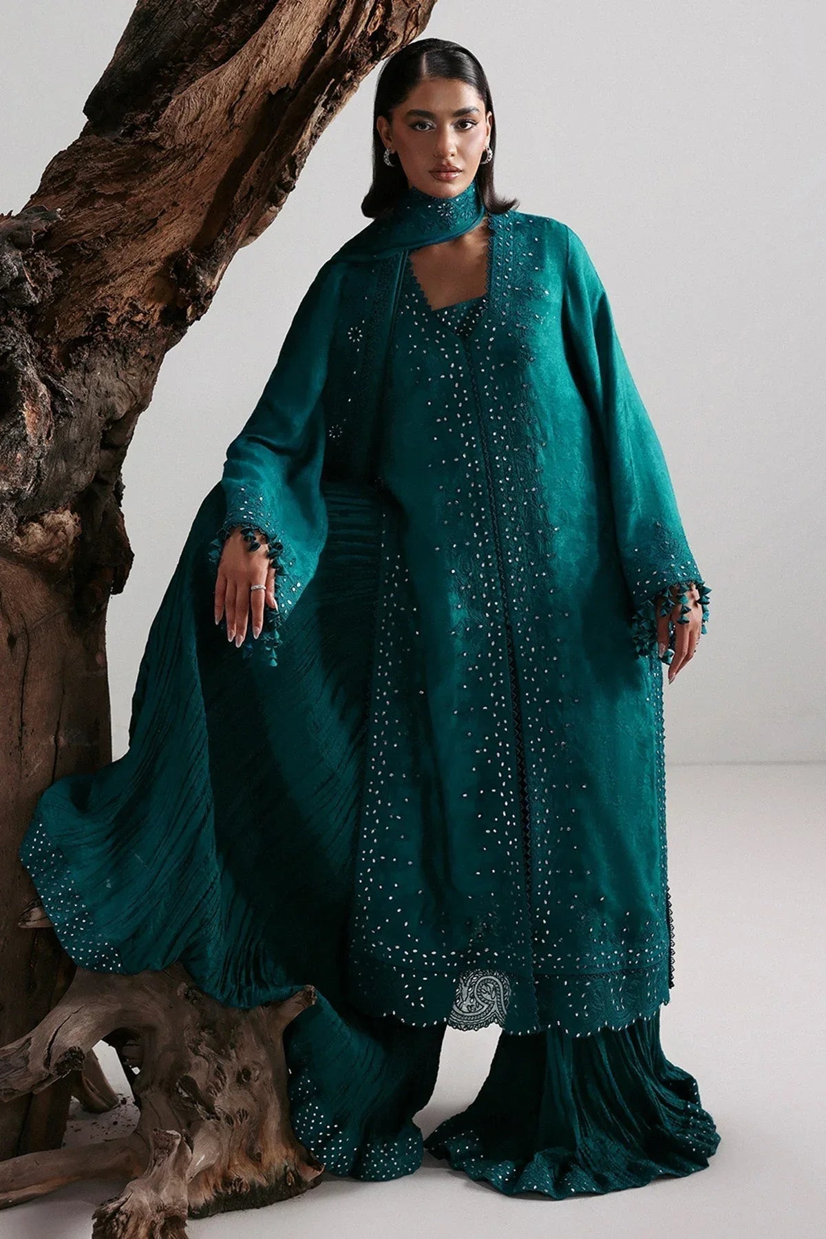 Afrozeh | Slate Ready to Wear | Valentena - Aqsa Fabrics
