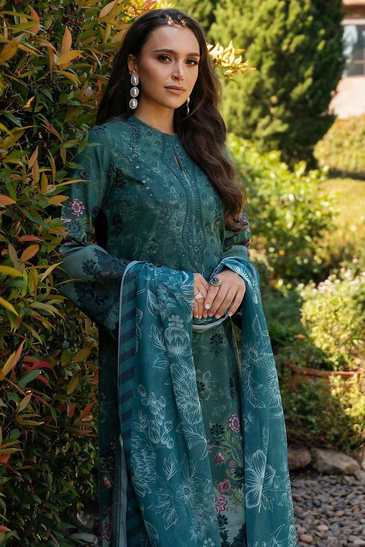 Afrozeh | Damask The Holiday Edit '25 - Lawn | Opaline A - Aqsa Fabrics