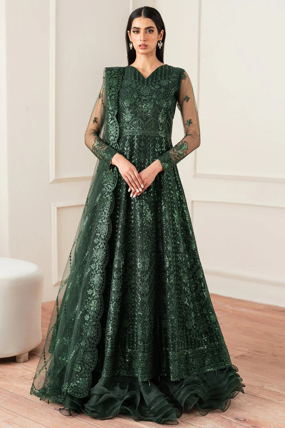 Farasha | Essence Formals 25 | Emerald Muse - Aqsa Fabrics