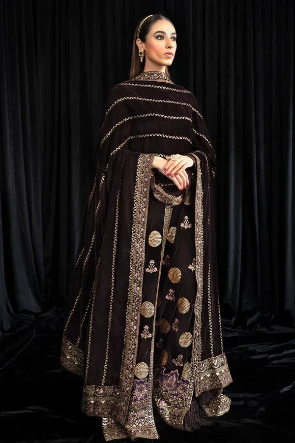 Nureh | Maya Velvet 23 | Moore - Aqsa Fabrics