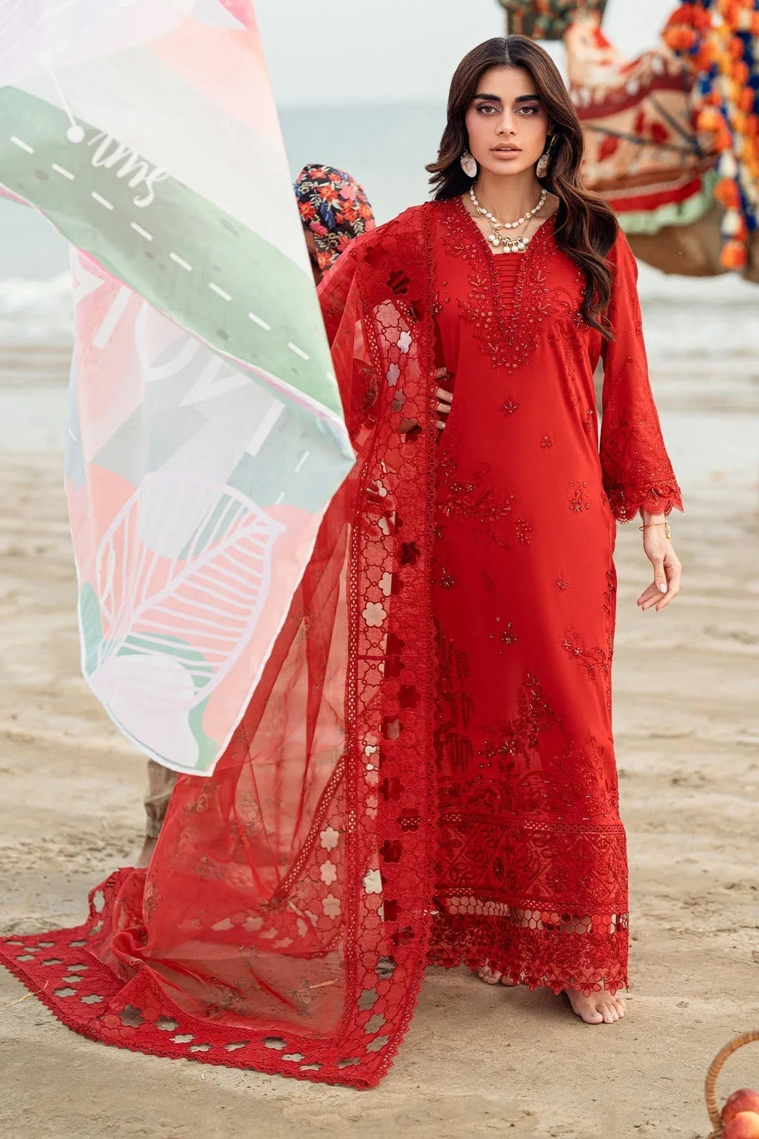 Nureh | Khuwab Luxury Lawn | NE-147 - Aqsa Fabrics