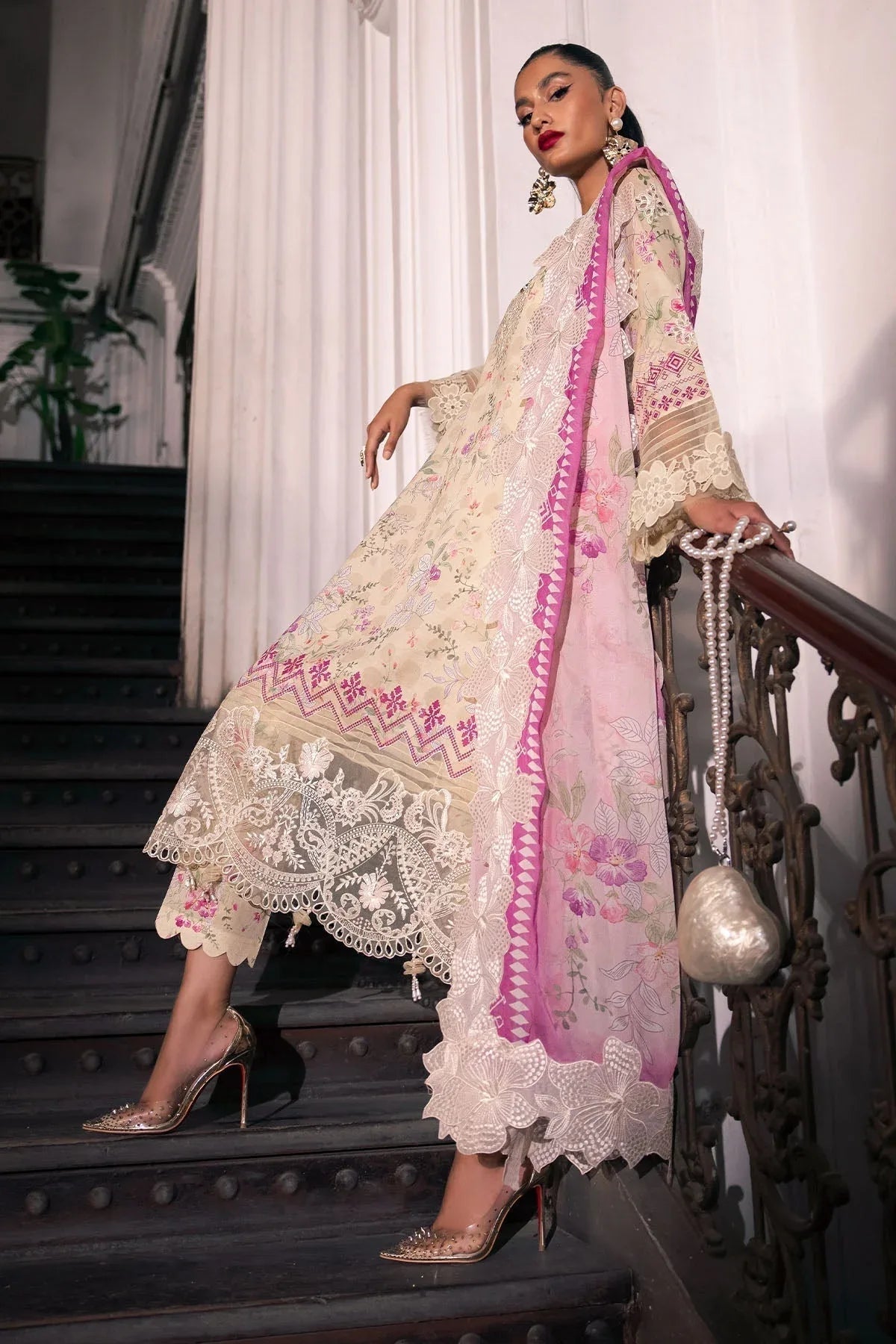 Nureh | Glam Girl Lawn | GL-14 - Aqsa Fabrics