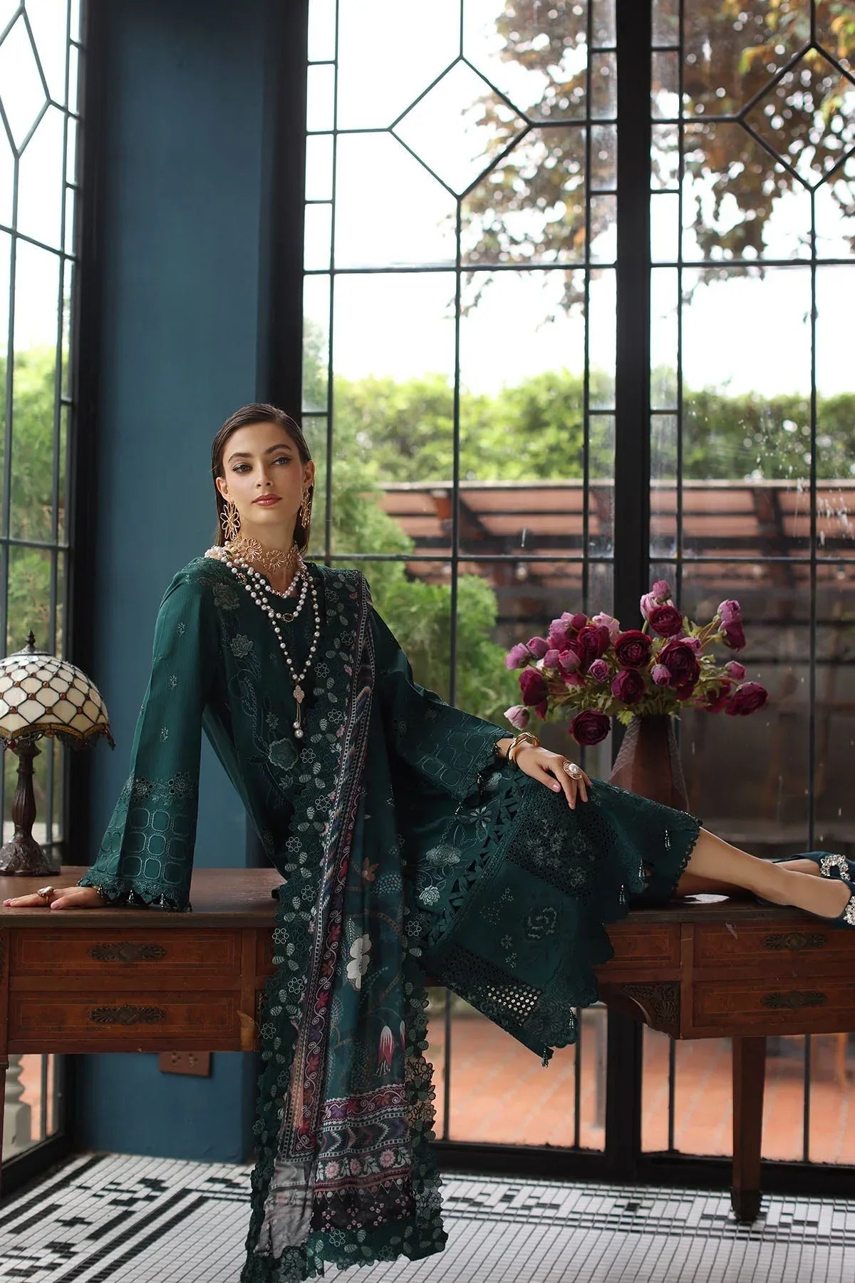 Nureh | Maya Lawn | NS-154 - Aqsa Fabrics