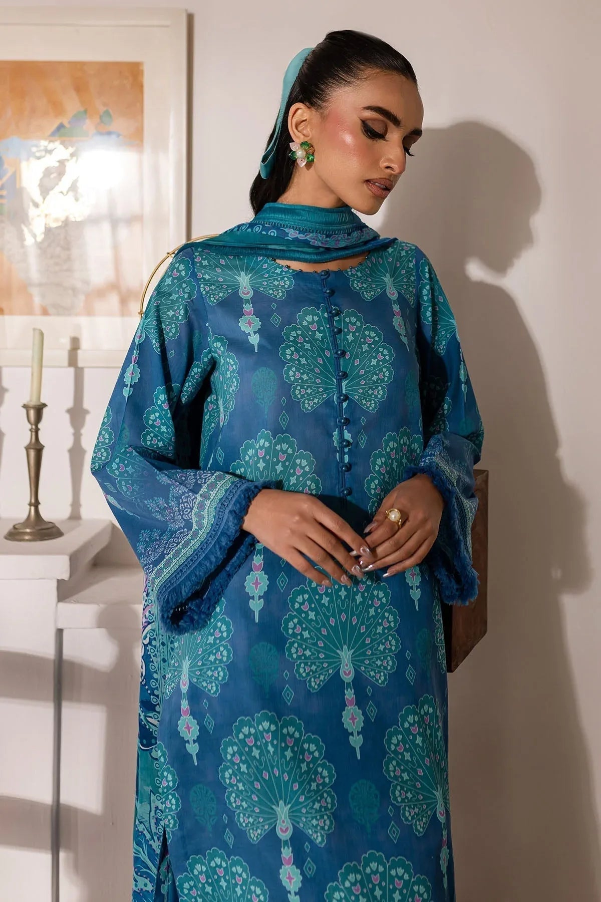 Nureh | Printed Lawn 25 | SP-145 - Aqsa Fabrics