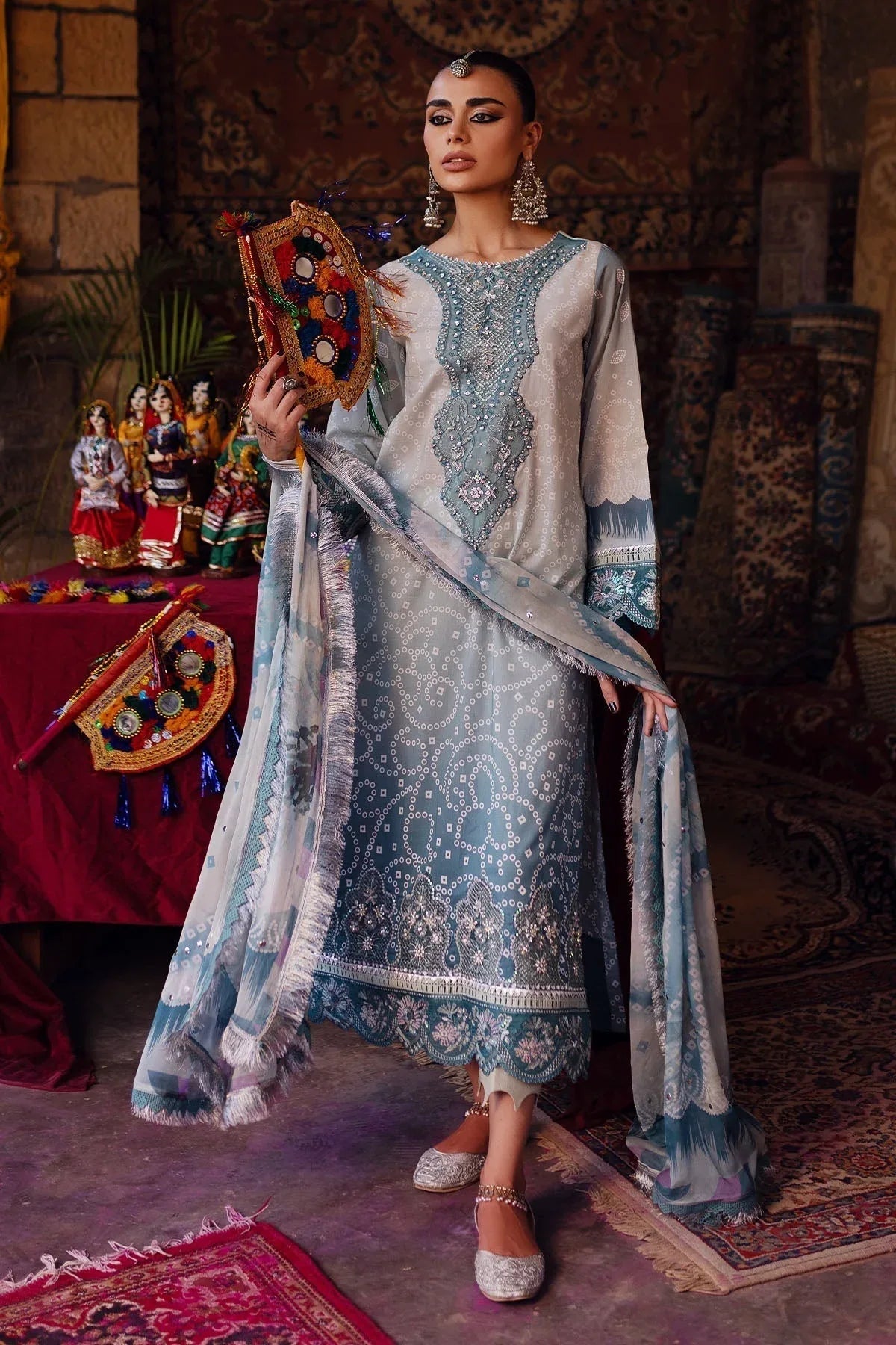 Nureh | Bazaar Lawn | NS-130 - Aqsa Fabrics