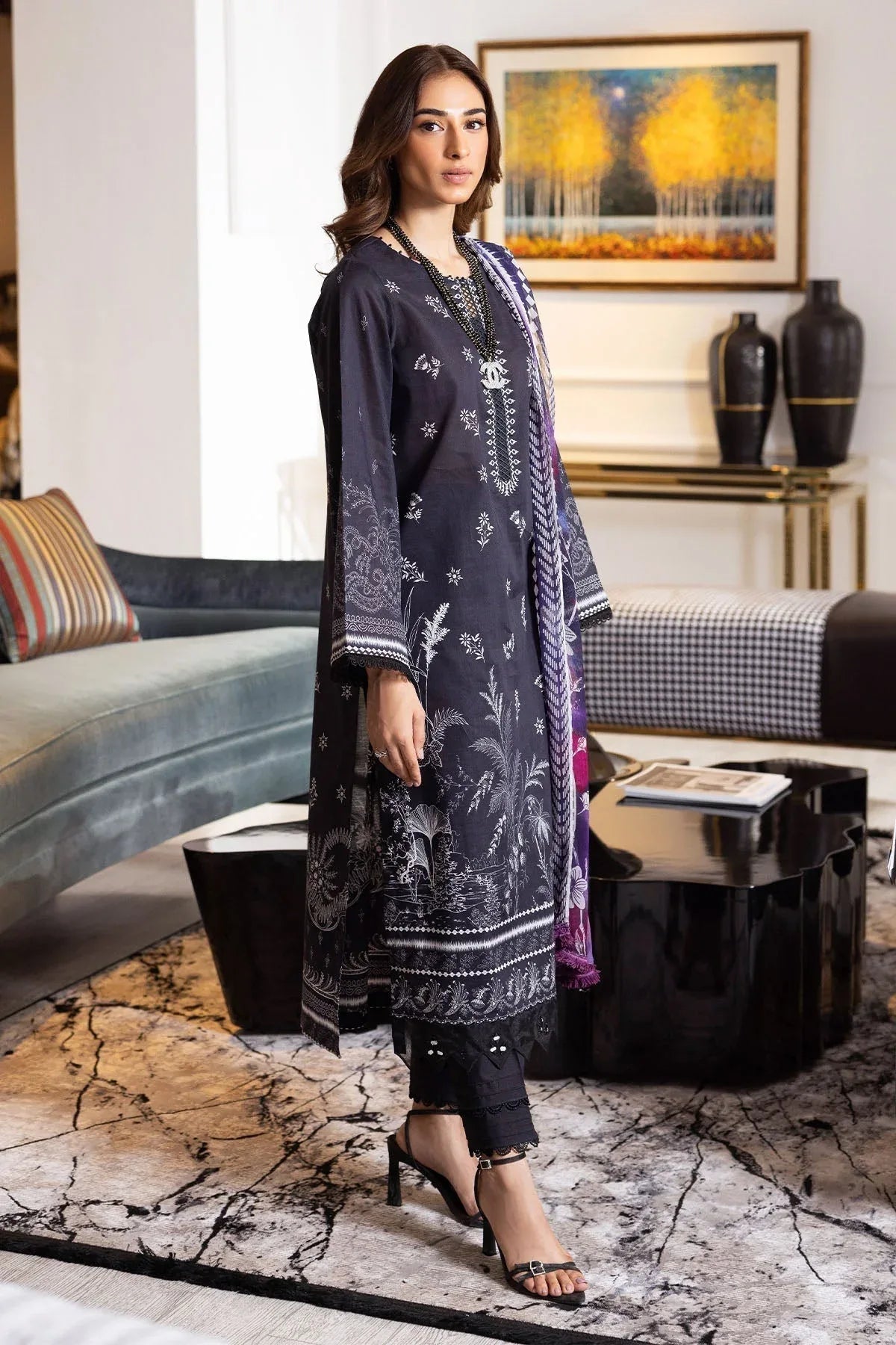 Nureh | Printed lawn 25 | SP-118 - Aqsa Fabrics